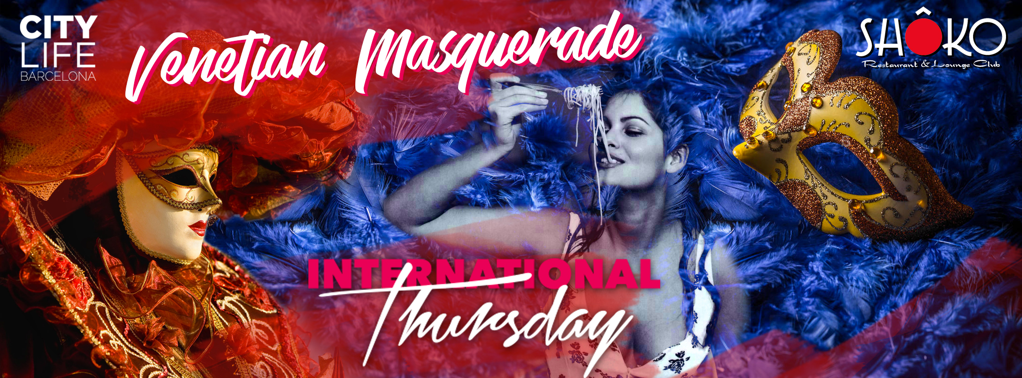 Venetian Masquerade – Free Dinner, 3 Free Drinks & Party! @Shoko Lounge Club!